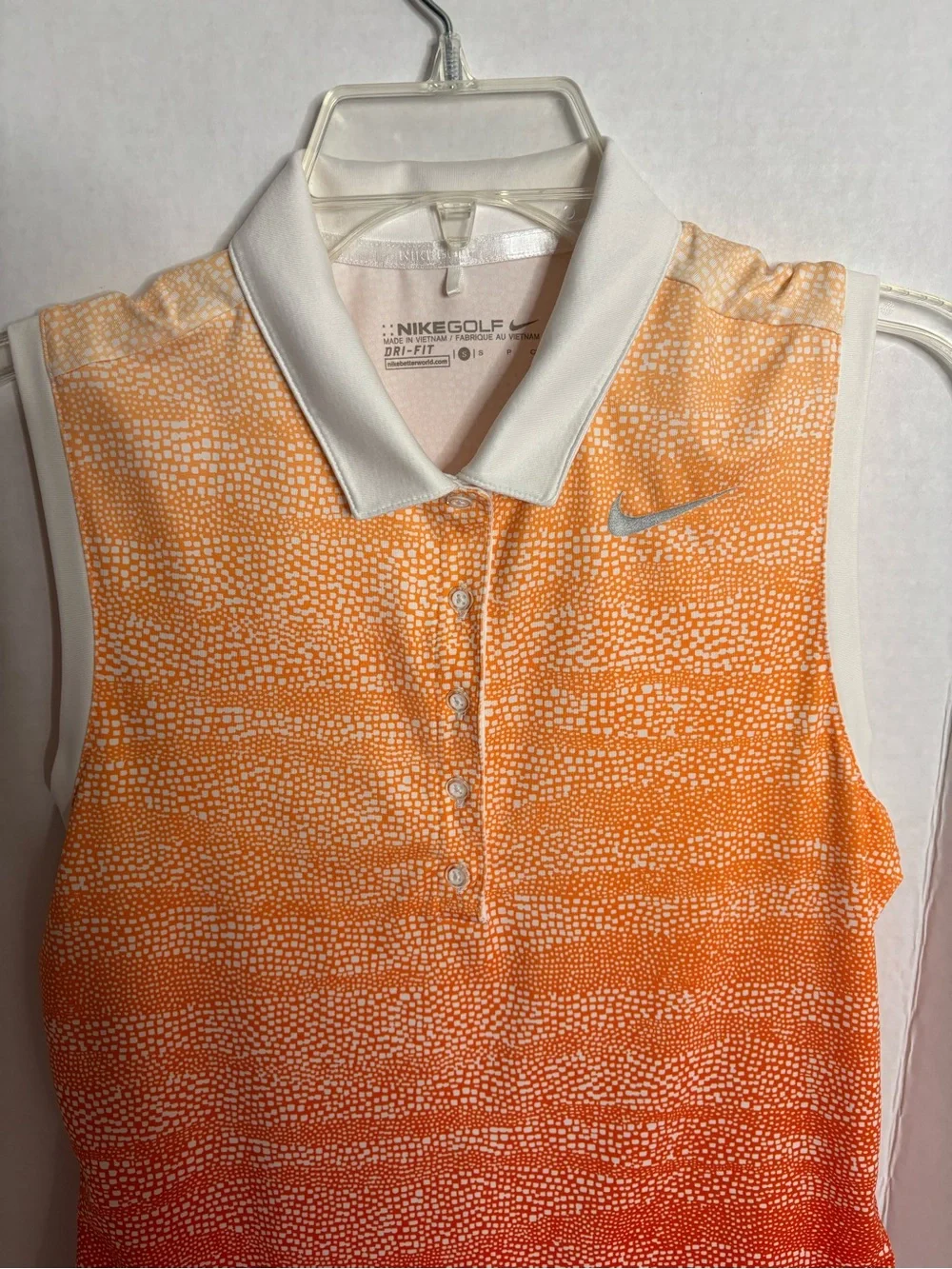 Nike Women's Orange Ombre Dri-FIT Sleeveless Polo